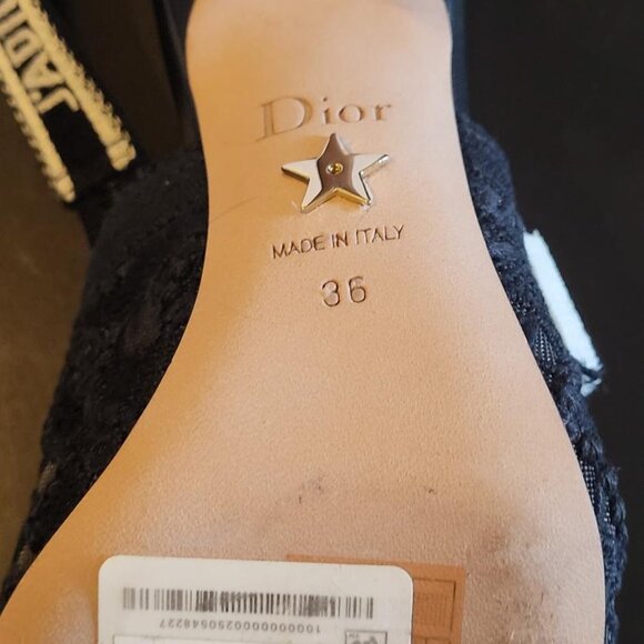 DIOR J'ADIOR Lace Mesh Slingback Pumps US Size 6.5 - Picture 7 of 10